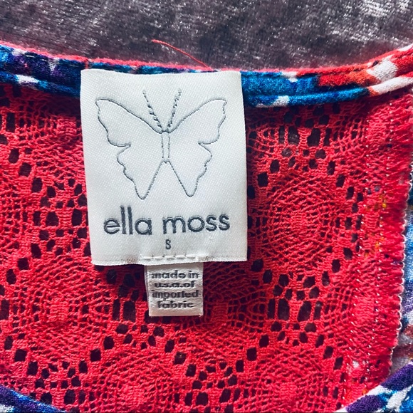 Ella Moss MultiColor Floral Flowy Tank Top - Picture 4 of 5